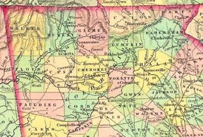 Map of Cherokee County, Georgia, the MyGOPHub pilot county